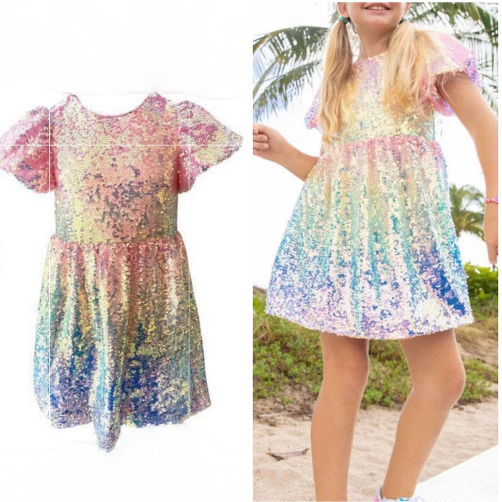 Lola + The Boys Sequin Ombre Colorful Dress Size 14